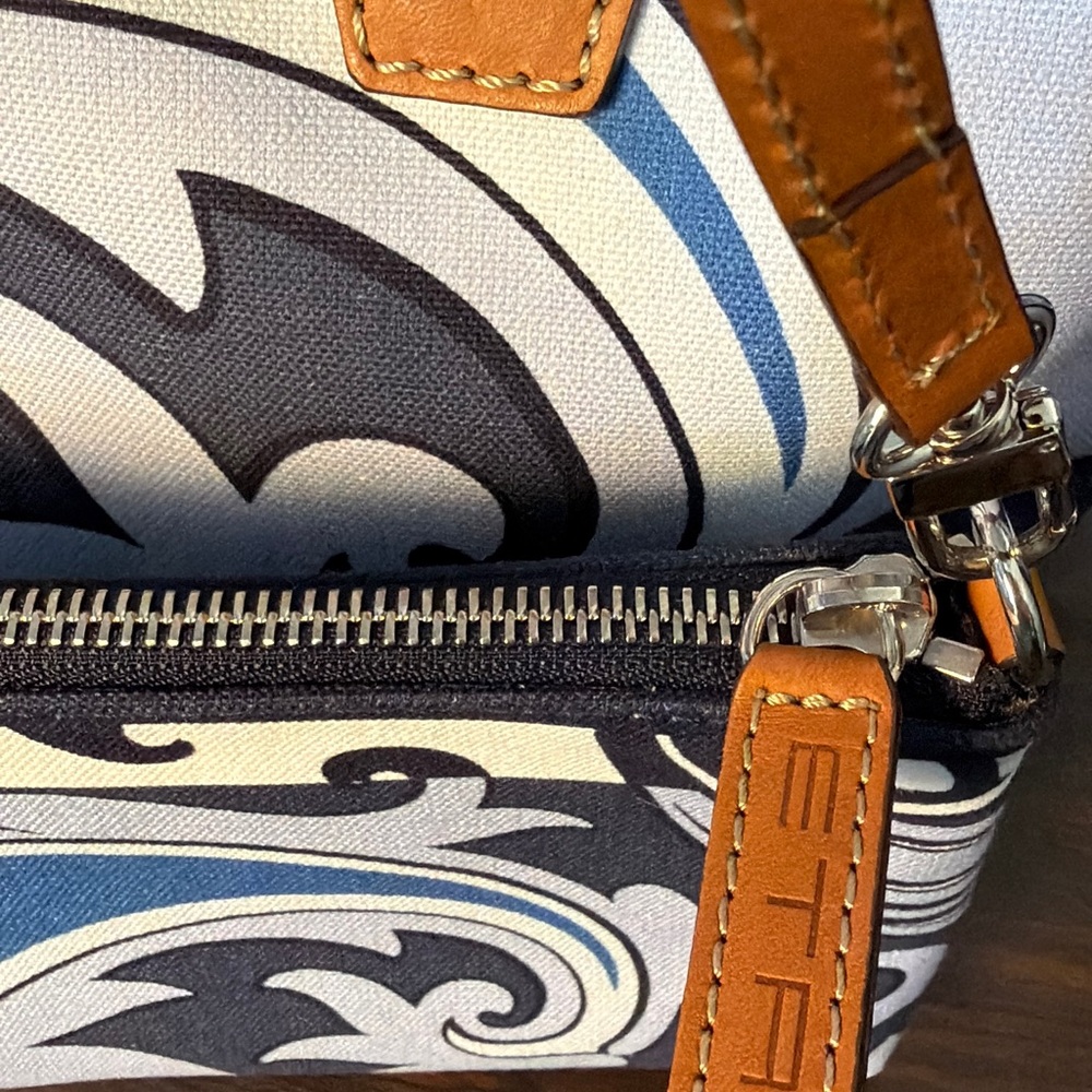 Etro Blue & White Canvas & Leather Trim Tote Set (A754) - Picture 17 of 17